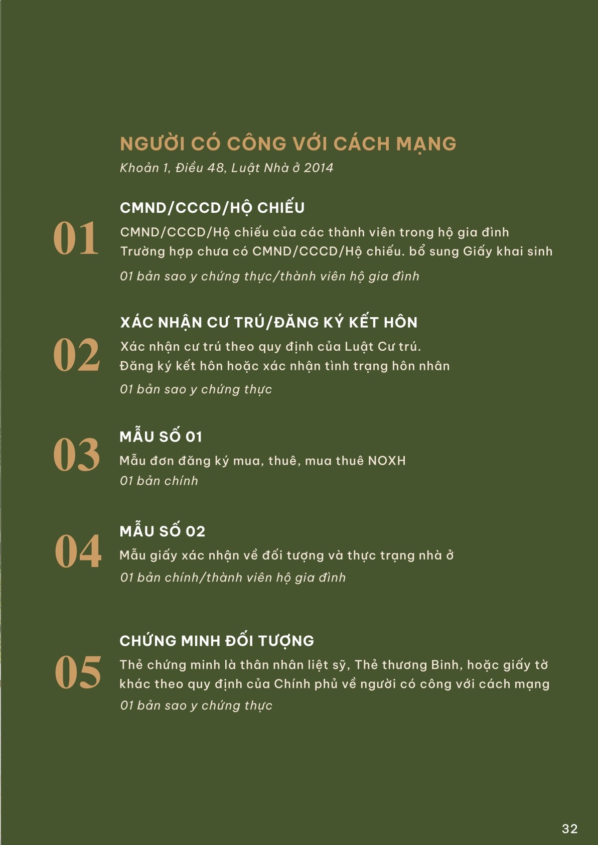 Thành phần hồ sơ mua NOXH EverGreen Tràng Duệ