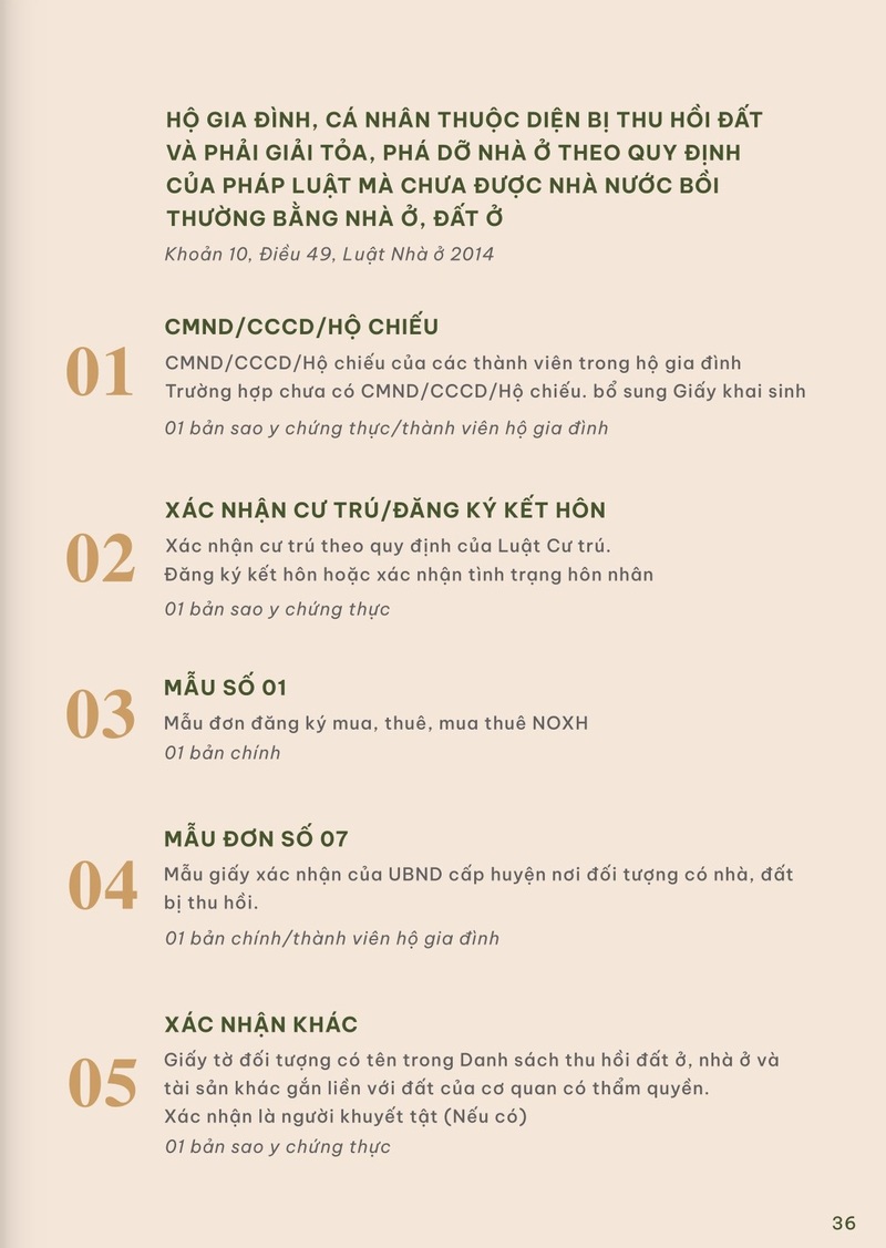 Thành phần hồ sơ mua NOXH EverGreen Tràng Duệ