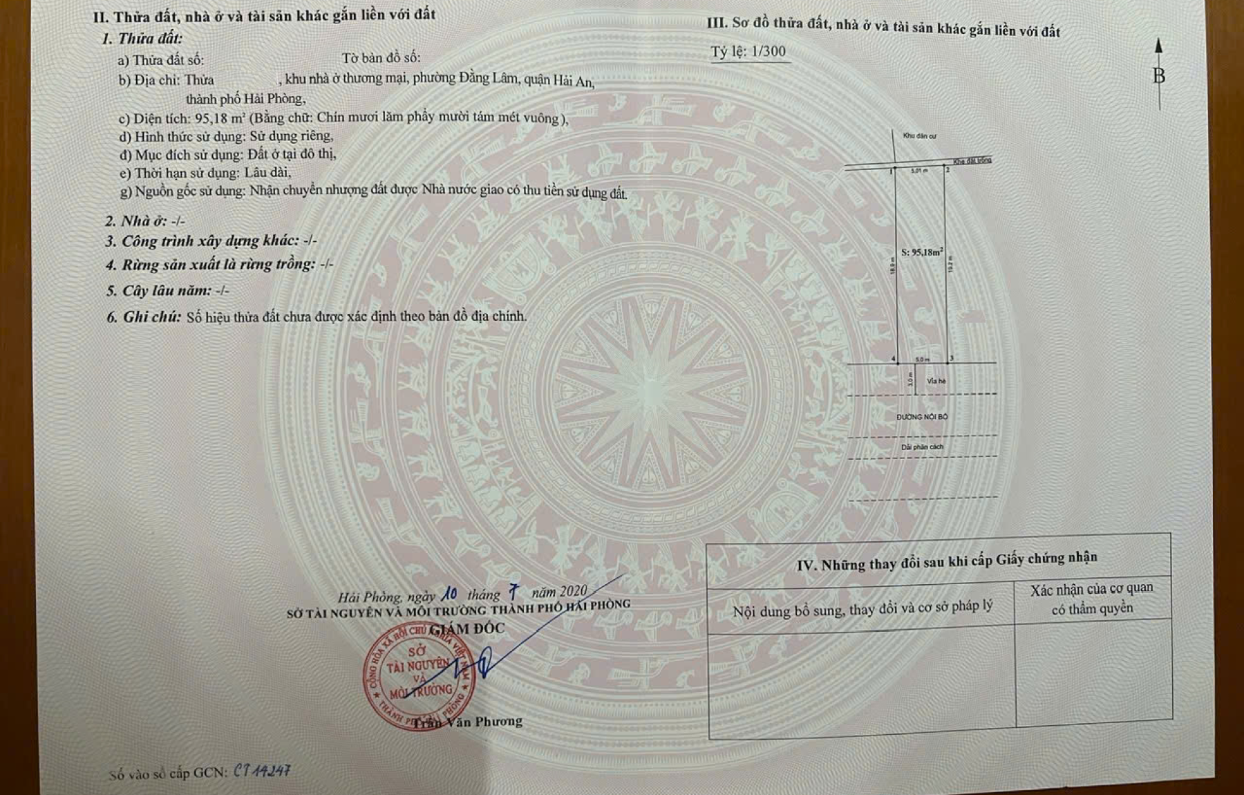 Đất 95m2 đường Nguyễn Đồn, Đằng Lâm, Hải An