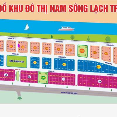 Lô đất biệt thự 276m2 khu đô thị Nam Sông Lạch Tray, Q Dương Kinh