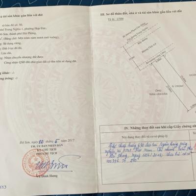 Lô đất mặt đường Trung Nghĩa, Hợp Đức, Đồ Sơn