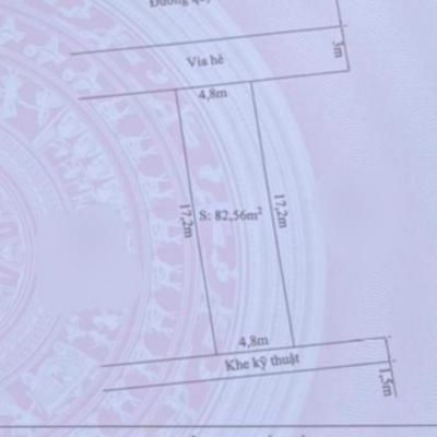 Lô đất 82,56m2 khu TĐC Đằng Lâm, Hải An, HP