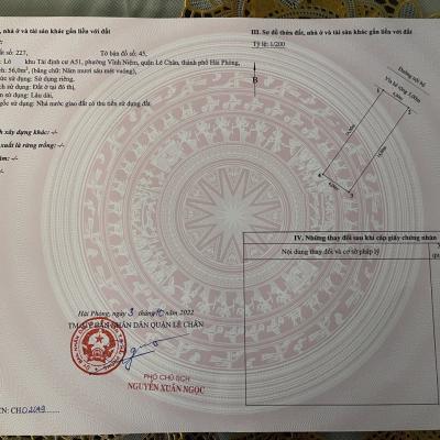 2 lô liền kề 56m2 khu tái định cư Hồ Sen A51 Vĩnh Niệm, Lê Chân