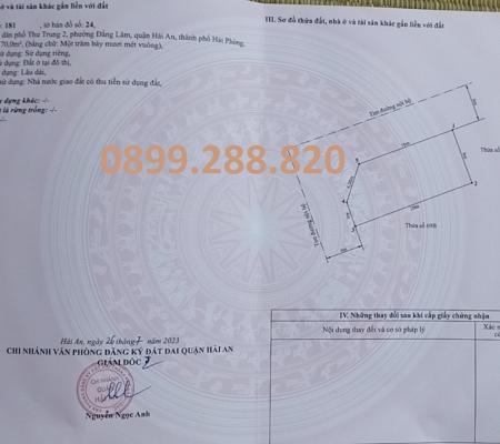 Mảnh đất 170m2 lô góc Thư Trung 2, Đằng Lâm