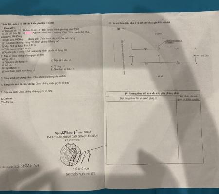 Lô đất 96m2 mặt đường Nguyễn Văn Linh