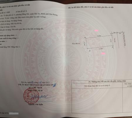 Nhà 4 tầng khu tái định cư Đằng Hải đường Bảo Phúc