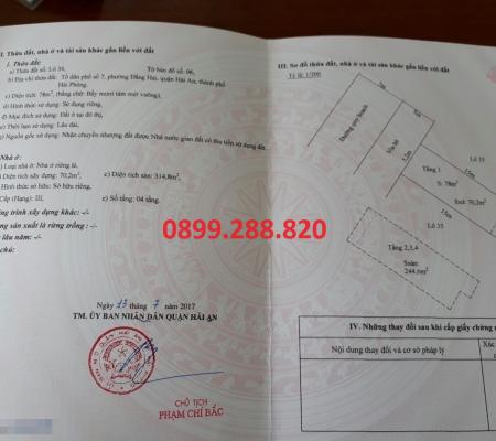 Nhà 4 tầng Lê Hồng Phong sau Chi Cục Thuế quận Hải An