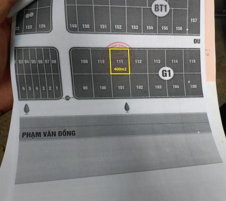 Mảnh đất 400m2 khu đô thị Nam Sông Lạch Tray, Dương Kinh