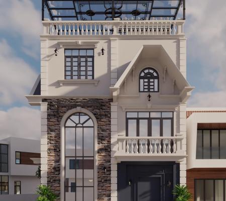 Biệt thự tam giác 3 tầng phố Đỗ Nhuận 193 Văn Cao