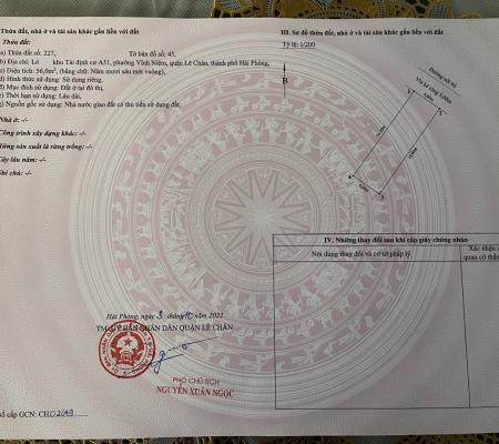 2 lô liền kề 56m2 khu tái định cư Hồ Sen A51 Vĩnh Niệm, Lê Chân