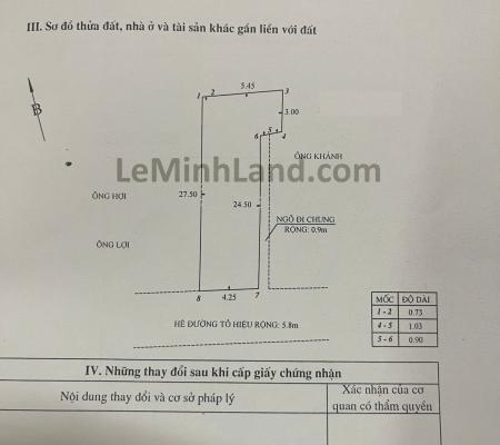 Nhà mặt đường Tô Hiệu, Lê Chân 122m x 3 tầng