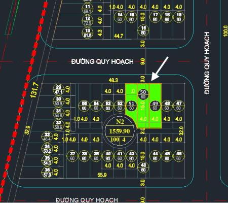 Thanh lý 3 thửa đất diện tích 60m2 Lô 20C Lê Hồng Phong