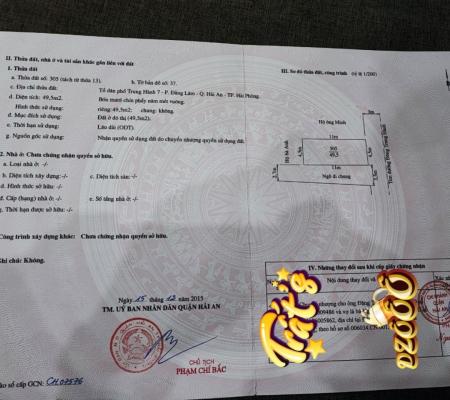 Nhà 4 tầng mặt ngõ Đông Trung Hành, Hải An kinh doanh buôn bán được